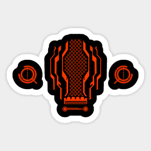 Kombat Style Orange 2 Sticker